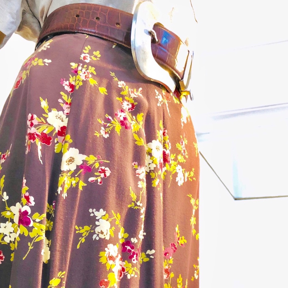 Floral Maxi Wrap Skirt by Limited - Vintage!